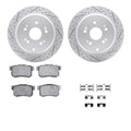 DFC 05-18 Acura RDX Rear Drilled & Slotted Geoperformance Rotors 5000 Advanced Brake Pads w/Hardware