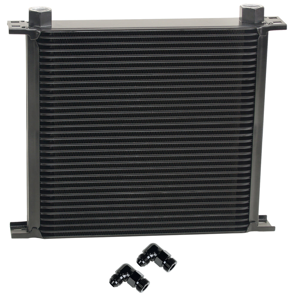 34 ROW SERIES 10000 STACK PLATE COOLER 90DEG SWIVEL 10AN FITTING ALUMINUM