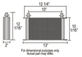 34 ROW SERIES 10000 STACK PLATE COOLER 90DEG SWIVEL 10AN FITTING ALUMINUM
