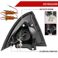 LED LIGHT BAR TAIL LIGHTS-GLOSSY BLACK HOUSING/CLEAR LENS-RED BAR