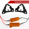 LED LIGHT BAR TAIL LIGHTS-GLOSSY BLACK HOUSING/CLEAR LENS-RED BAR