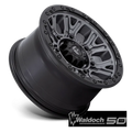 D825 17X9 6X5.5 M-GNMTL BLK-RG 1MM