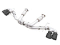 AWE Tuning 2020 Chevrolet Corvette (C8) Touring Edition Exhaust - Quad Diamond Black Tips