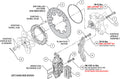 Wilwood 2014+ Polaris RZR XP 1000 Rear Kit 11.25in - Anodized