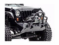 0718 WRANGLER JK HARDCORE STUBBY WINCH BUMPER WITH GRILL GUARD MATTE BLACK