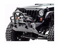 0718 WRANGLER JK HARDCORE STUBBY WINCH BUMPER WITH GRILL GUARD MATTE BLACK