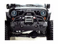0718 WRANGLER JK HARDCORE STUBBY WINCH BUMPER WITH GRILL GUARD MATTE BLACK