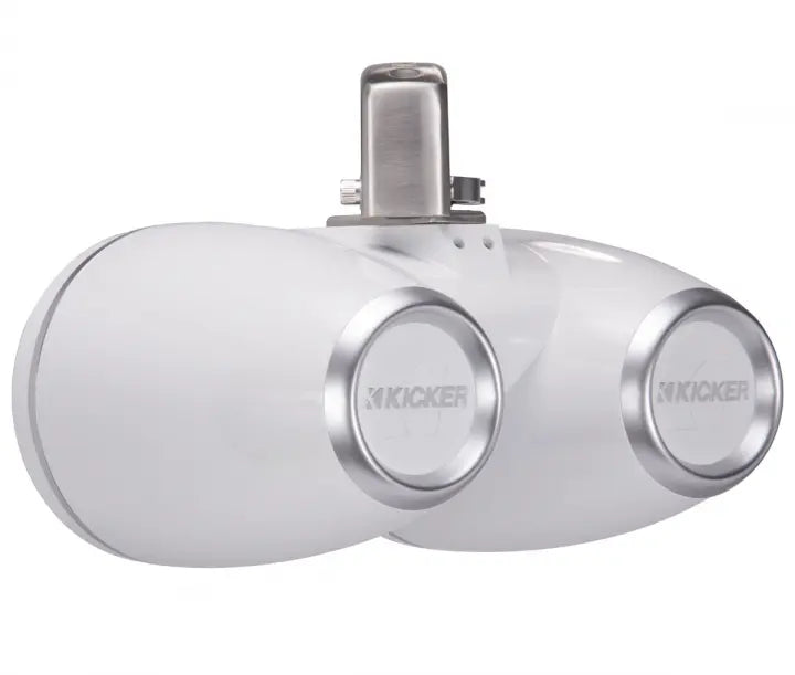 KMTC65 (165mm) Loaded Marine Dual Cans with 45KM654L speaker pairs; white grill on white can