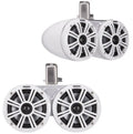 KMTC65 (165mm) Loaded Marine Dual Cans with 45KM654L speaker pairs; white grill on white can