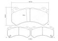 Brembo 2013 Cadillac ATS HP2 Pads - Front