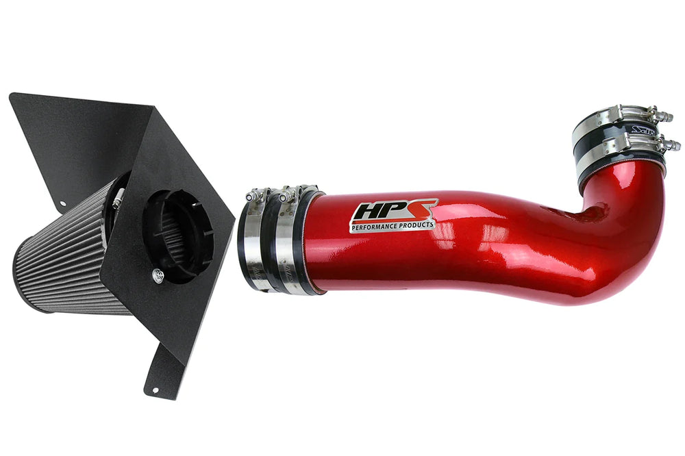 HPS Performance Performance Cold Air Intake Kit 07-08 Cadillac Escalade 6.2L V8 Includes Heat Shield Red