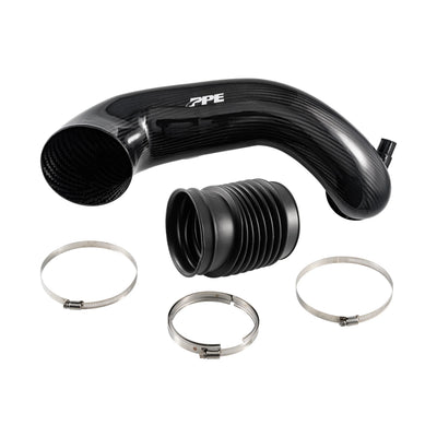 PPE Zilla Intake Tube - GM 6.6L Duramax 2006-2010 LBZ LMM - Carbon Fiber - Twill Weave 115004060