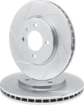 R1 Concepts Brake Rotor- Slotted - Silver Fits Ford Contour