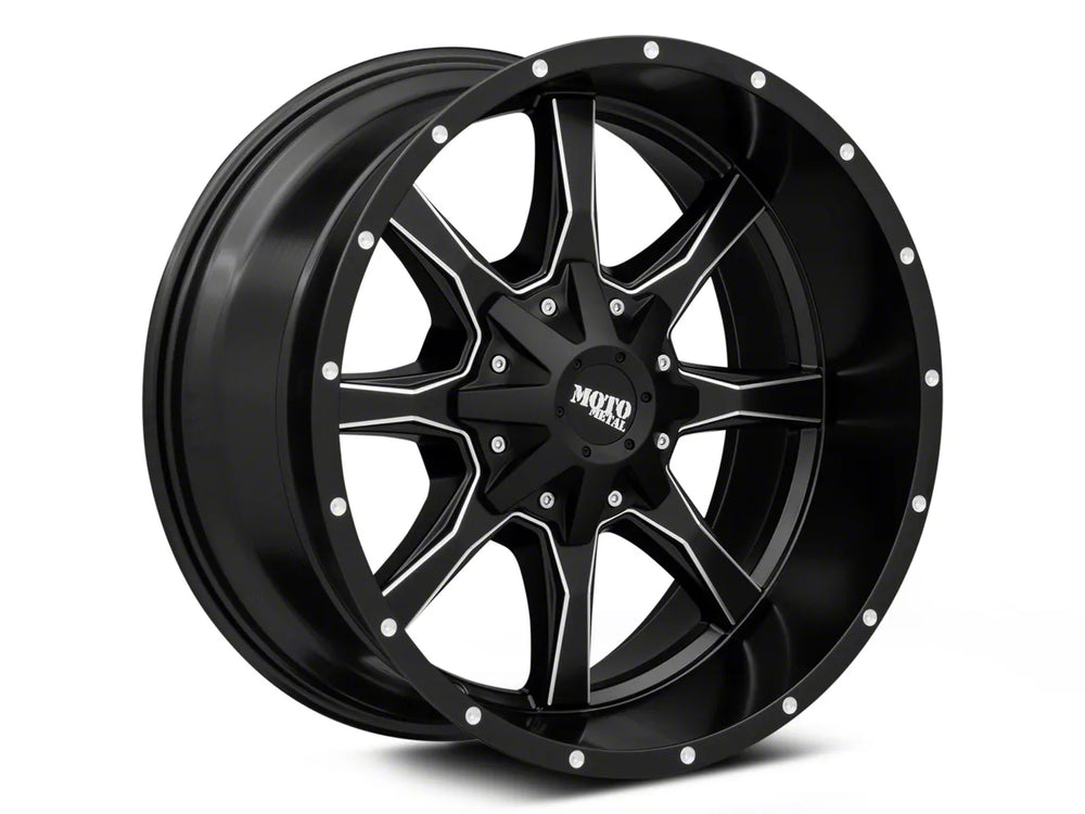 MO970 20x9 8x165.10 SATIN BLACK MILLED (18 mm)