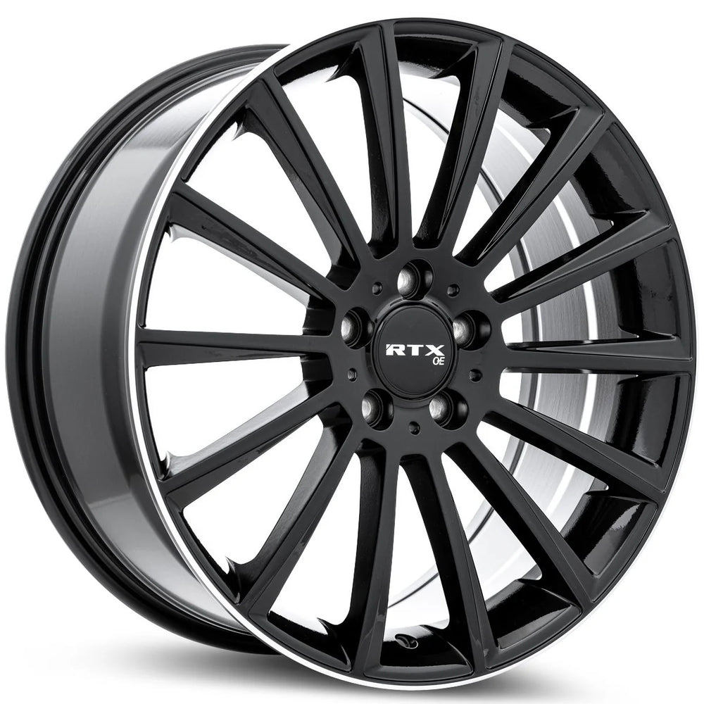 MB02 19X8 5X112 ET38 CB66.6 GLOSS BLACK MILLED EDGE