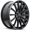 MB02 19X8 5X112 ET38 CB66.6 GLOSS BLACK MILLED EDGE