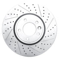 DFC 18-20 Land Rover Range Rover Front Right Drilled & Slotted Geoperformance Rotor