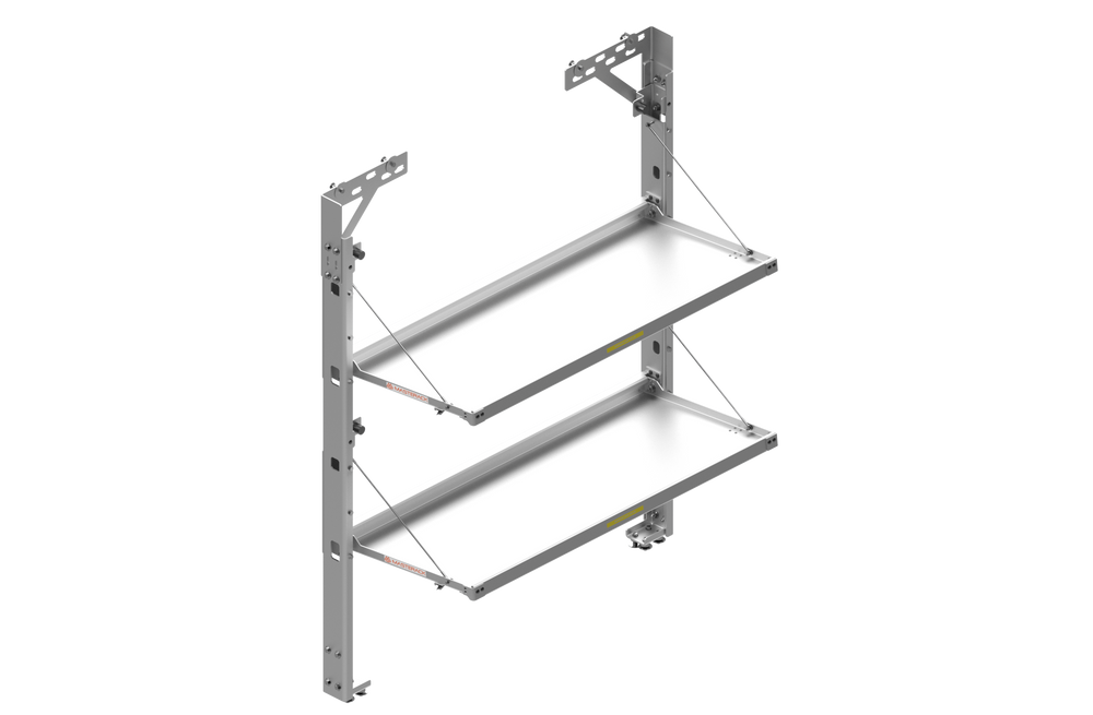 FOLD FLAT HD 2 SHELF FOLDING SHELVES 4FT X 20IN