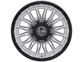 ICON Alloys Cajon 20x9 / 5x5 / -12mm / 4.5in BS Silver Machined Wheel w/ GB Lip