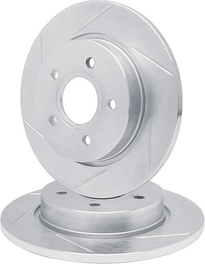 R1 Concepts Brake Rotor- Slotted - Silver Fits Toyota RAV4