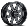 Aluminum Wheels 18x9 Hostage 940M Milled Gloss Black -12 Offset 8 on 170 Bolt Pattern 125.2 Bore Raceline