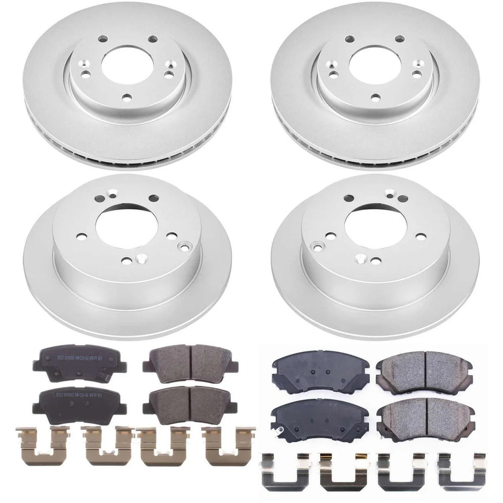 Power Stop 08-10 Hyundai Sonata Front & Rear Z17 Evolution Geomet Coated Brake Kit