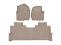 WeatherTech Tan Front Rear FloorLiner HP Fits -20-19 F-250 F-350 F-450 F-550 451012-1-2IM