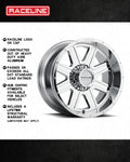 Aluminum Wheels 20x9 Hostage 940C Chrome 0 Offset 8 on 170 Bolt Pattern 125.2 Bore Raceline