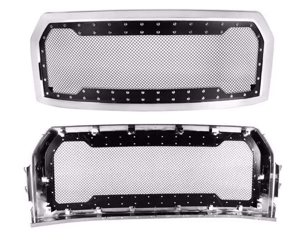 FRONT MESH GRILLE WITH RIVET MESH CHROME RIVET