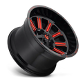 ~(26 lbs. 18X18X11)~ HARDLINE 15x8 6x139.70 GLOSS BLACK RED TINTED CLEAR (-18 mm)