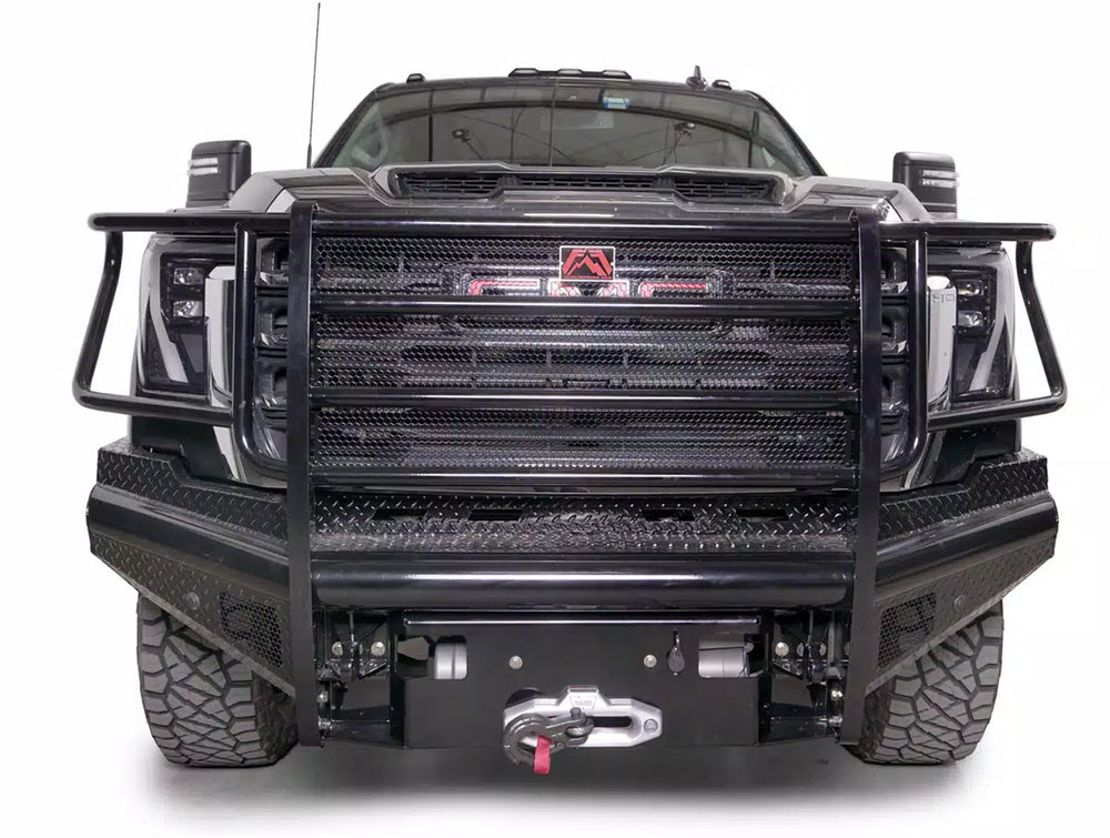 24C SIERRA 2500/3500HD STEEL SENSOR FRONT BUMPER W/ FULL GUARD GLOSS BLACK