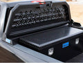 1722 F250/F350 SD HEADACHE RACK LT 25X73X46 PUNCH W/ LT RF GLOSS BLACK