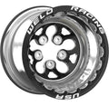 Weld Alpha-1 15x12 / 5x4.75 BP / 4in. BS - Black SBL MT - Black Center - Polished Shell