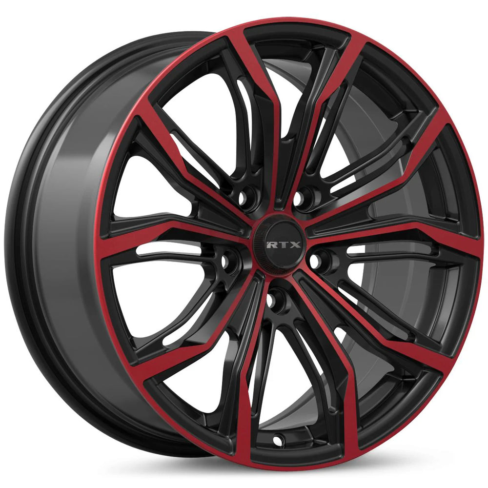 BLACK WIDOW 18X8 5X114.3 ET42 CB73.1 GLOSS BLACK MACHINED RED