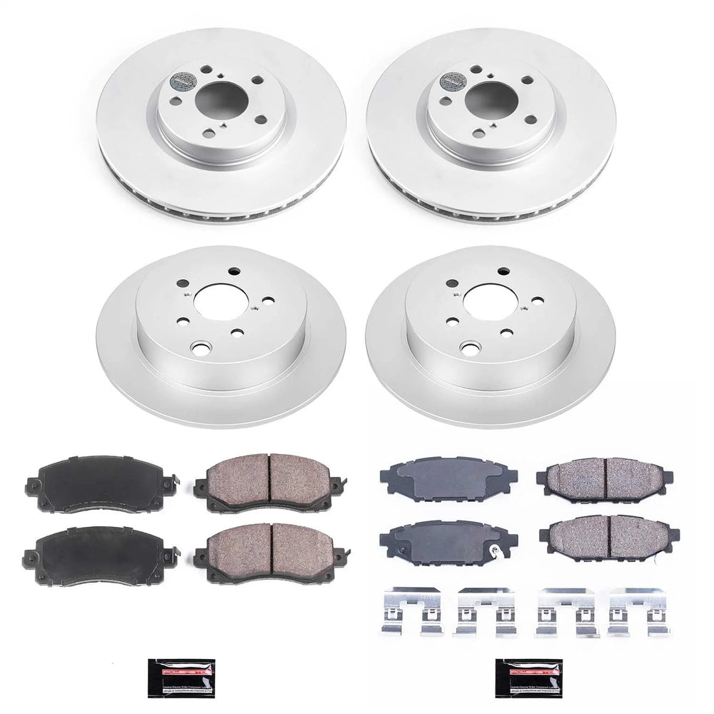 Power Stop 17-19 Subaru Impreza Front & Rear Z17 Evolution Geomet Coated Brake Kit