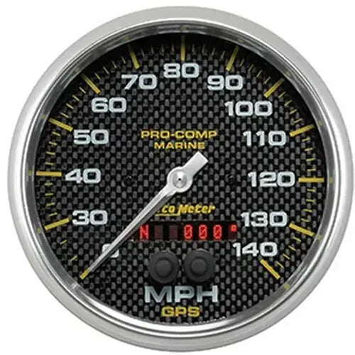 GAUGE SPEEDOMETER 5IN 140MPH GPS MARINE CARBON FIBER