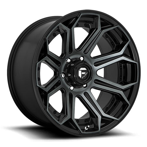 ~(41 lbs. 23X23X13)~ SIEGE 20x10 6x135.00 GLOSS MACHINED DOUBLE DARK TINT (13 mm)