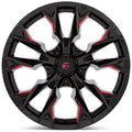 D823 20X10 5X5.0 G-BLK MILL C-RED -