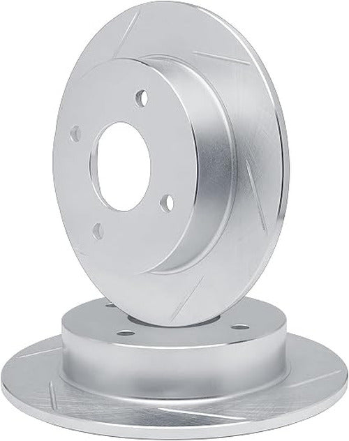 R1 Concepts Brake Rotor- Slotted - Silver Fits Dodge Challenger