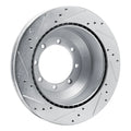 R1 08-19 Ford E-350 Super Duty Rear Right Drilled & Slotted Silver Brake Rotor