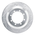 R1 08-19 Ford E-350 Super Duty Rear Right Drilled & Slotted Silver Brake Rotor