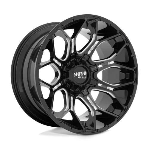 MO808 20X10 8X170 18MM GLOSS BLACK MILLED