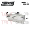 BOX PIK-UP RAIL AL 12D X 72 LG PWDR