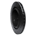 R1 12-16 Tesla Model S Rear Right Drilled & Slotted Black Brake Rotor