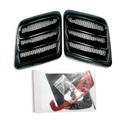 Roush 2018-2023 Mustang Hood Heat Extractors - Gloss Black