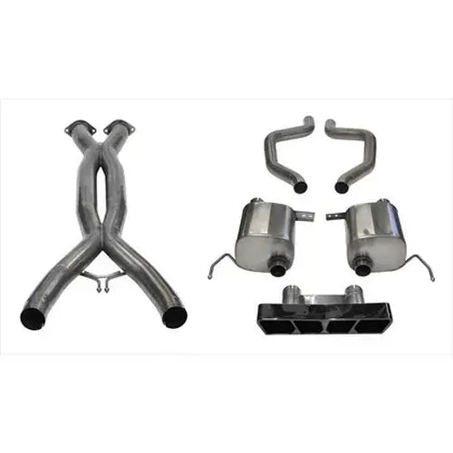2.75 Inch Axle-Back Sport Dual Exhaust Polygon Polished Tips 17-Present C7 Corvette Grand Sport Z06