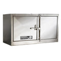 60 X 18 X 24 ALUMINUM RIGHT HAND DOUBLE DOOR UNDERBODY TOOL BOX BAR LOCK MIRROR STAINLESS DOORS