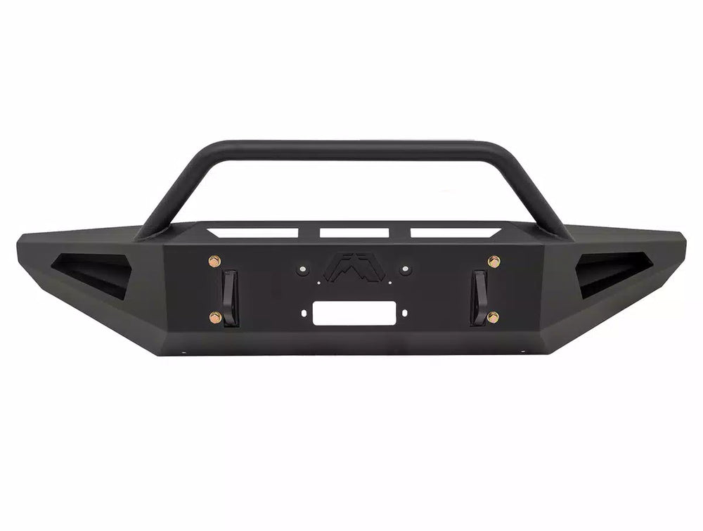21C F150 RED STEEL FRONT BUMPER WITH PRERUNNER GUARD MATTE BLACK