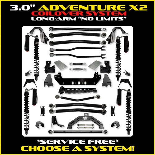 21C WRANGLER JT 4.5IN ADVENTUREX COIL OVER LONG ARM SYS W/ FAST CD ADJUSTERS