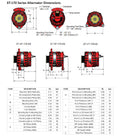 ALTERNATOR, XT SERIES, 170A, 12V, D